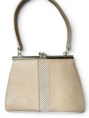 Vintage Liz Claiborne Metallic Champagne Kiss-Lock Mini Bag